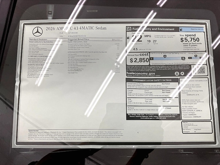 2026 Mercedes-Benz AMG C 43 at Calstar Motors Mercedes-Benz in Glendale, CA