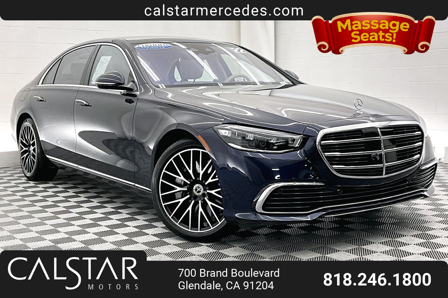 Nautical Blue 2022 Mercedes-Benz S-Class S 580 4MATIC AWD Sedan All-Wheel Drive 9-Speed Automatic Overdrive