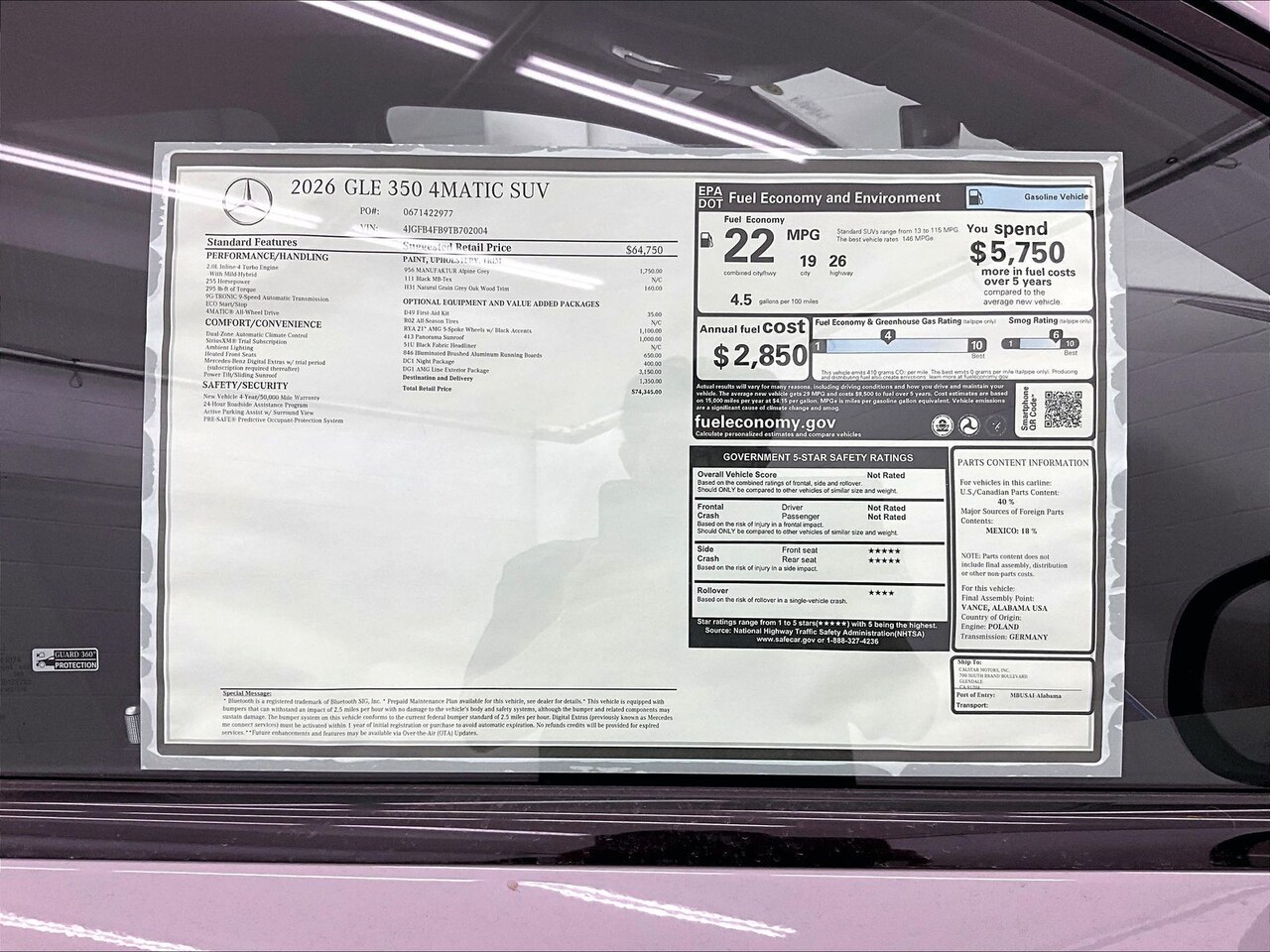 2026 Mercedes-Benz GLE 350 4MATIC — photo 1 of 17