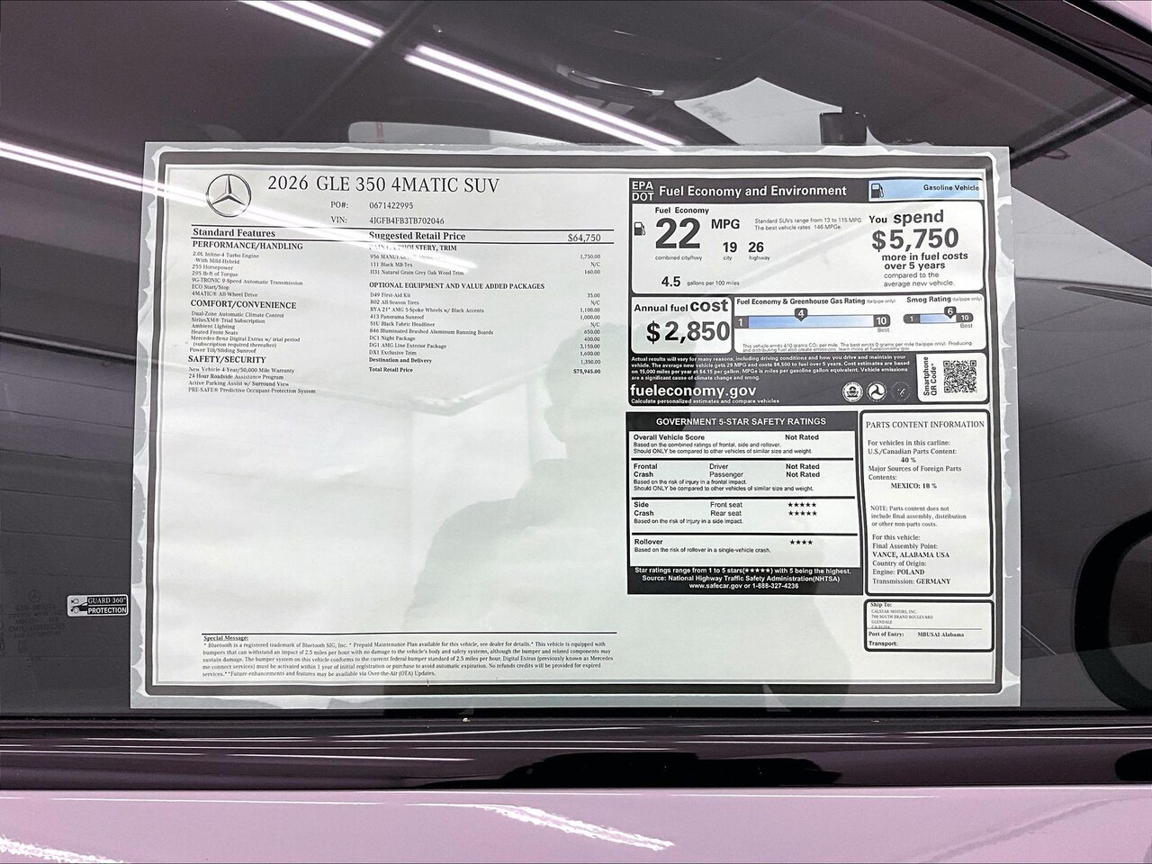 2026 Mercedes-Benz GLE 350 4MATIC — photo 1 of 17
