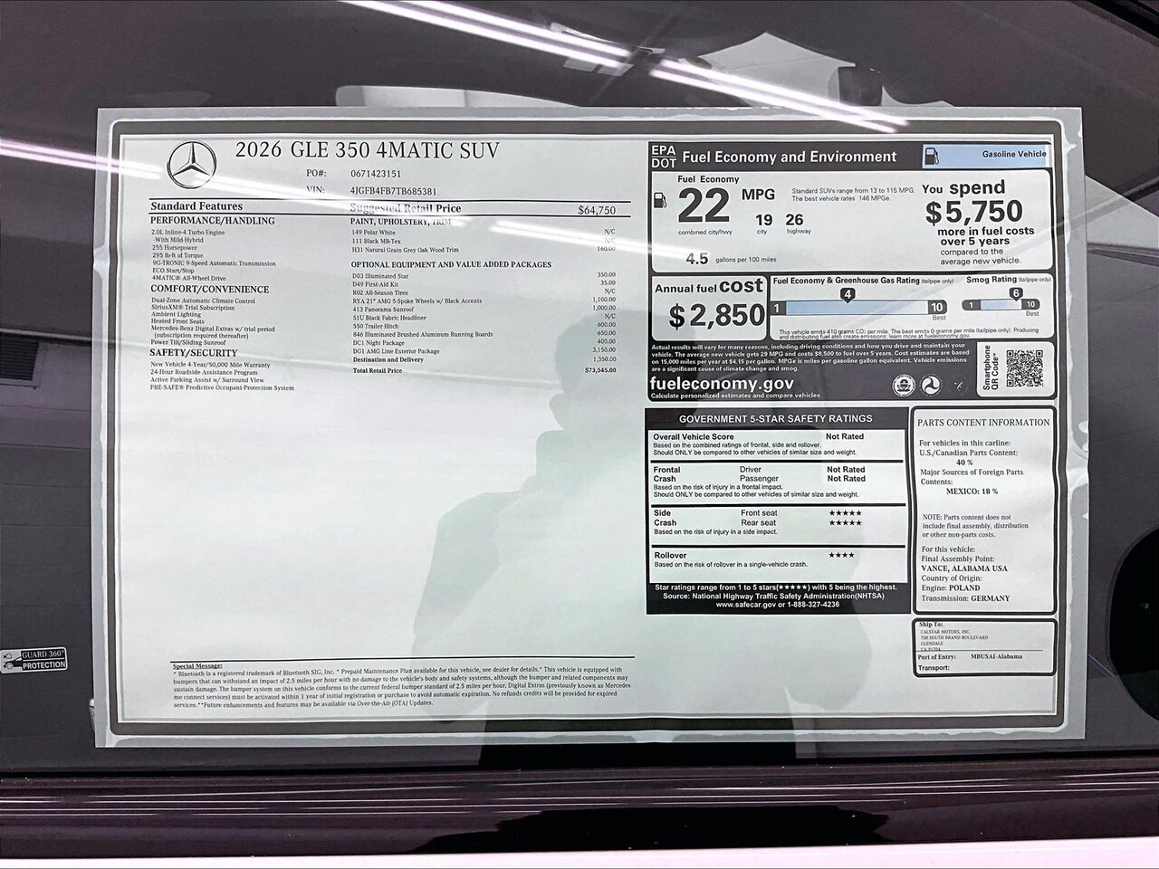 2026 Mercedes-Benz GLE 350 4MATIC — photo 1 of 17