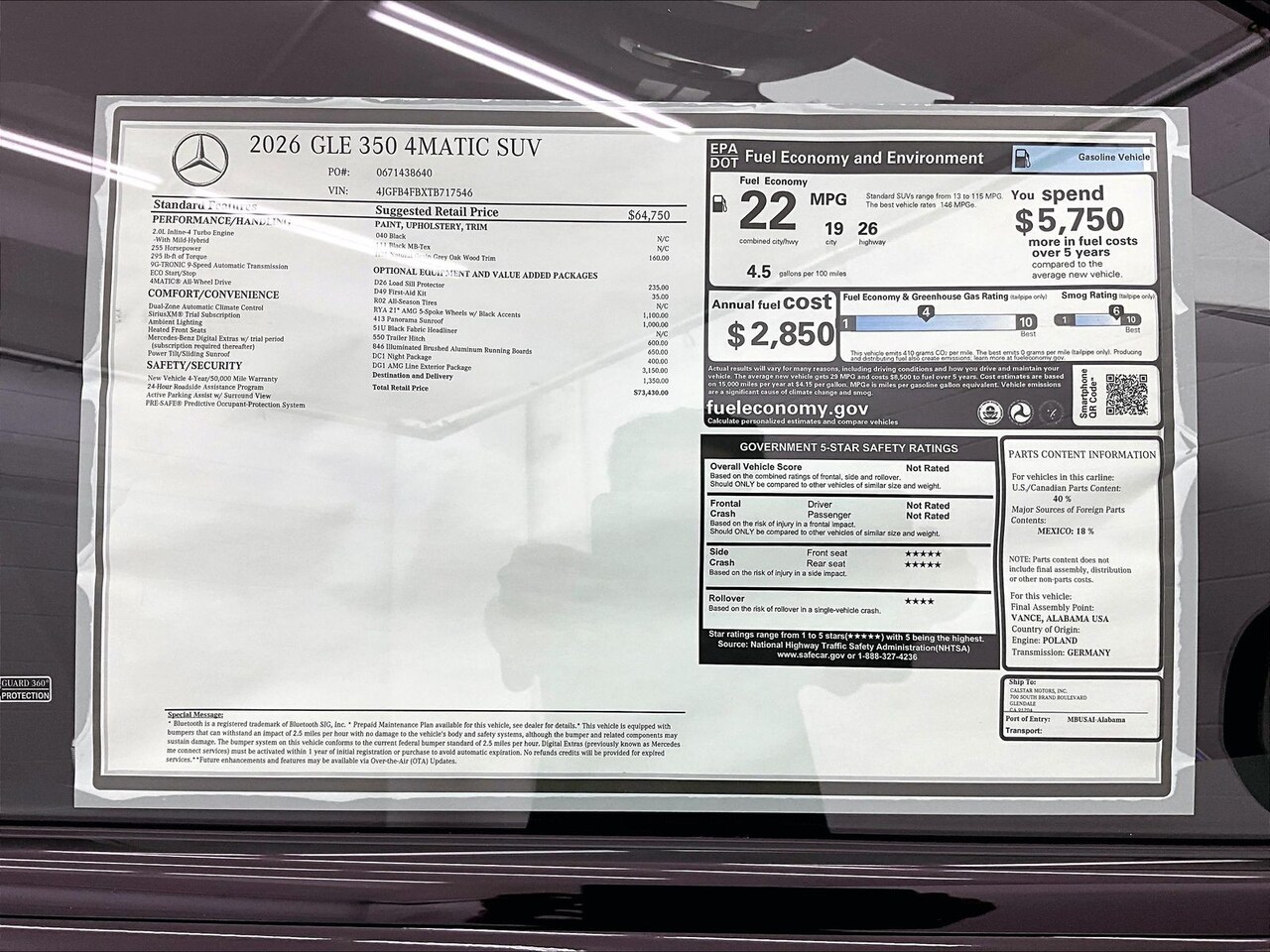 2026 Mercedes-Benz GLE 350 4MATIC — photo 1 of 17