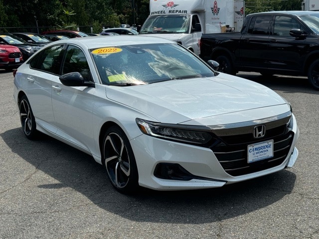 Used 2022 Honda Accord Sport with VIN 1HGCV1F35NA089184 for sale in Cambridge, MA