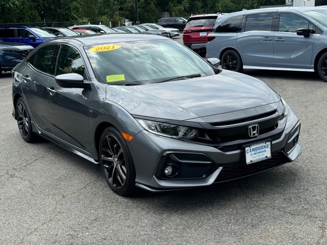 Used 2021 Honda Civic Hatchback Sport with VIN SHHFK7H4XMU411108 for sale in Cambridge, MA