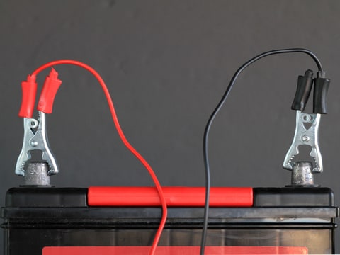 jumping starting car battery