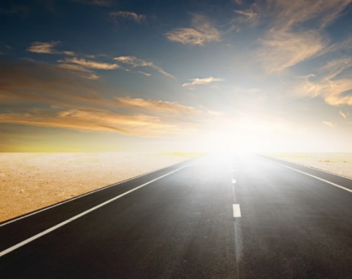 Hot desert road