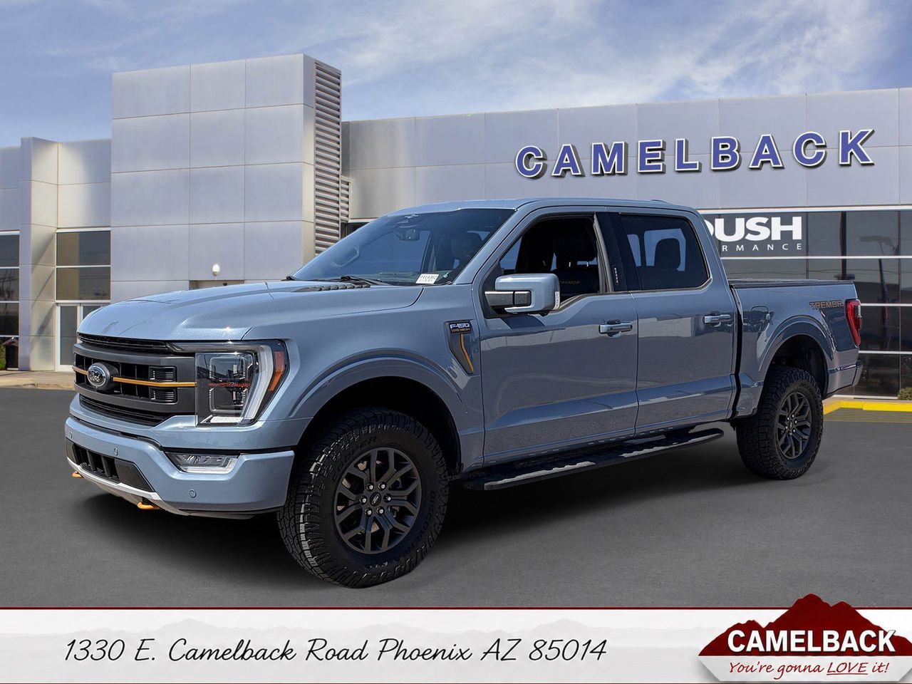 Blue (Azure Gray Metallic) 2023 Ford F-150 Tremor SuperCrew 4WD Pickup Truck Four-Wheel Drive Automatic
