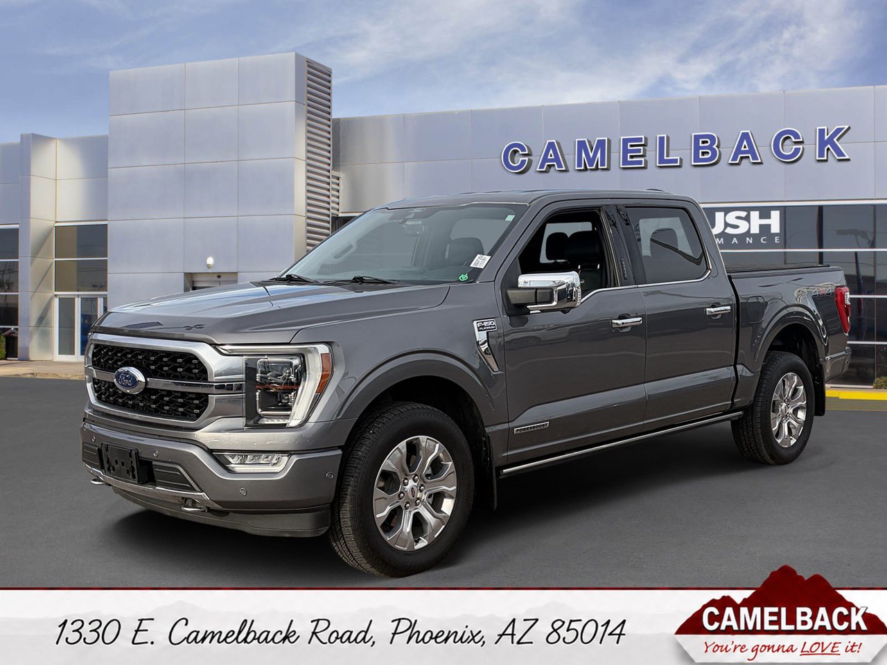 Gray Metallic 2022 Ford F-150 Pickup Truck Four-Wheel Drive Automatic