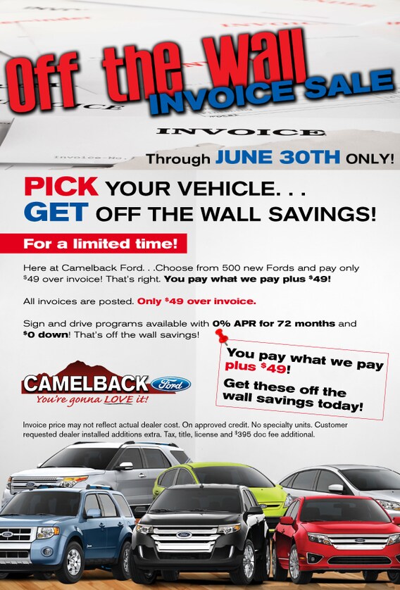 Off The Wall Invoice Sale! | Camelback Ford