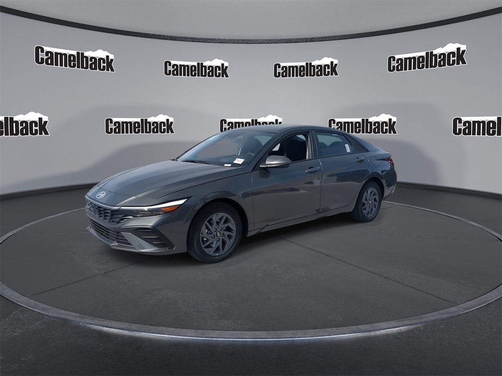 New 2026 Hyundai Elantra Hybrid Blue Sedan