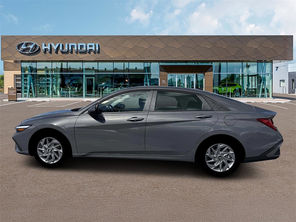 New 2026 Hyundai Elantra Hybrid Blue Sedan