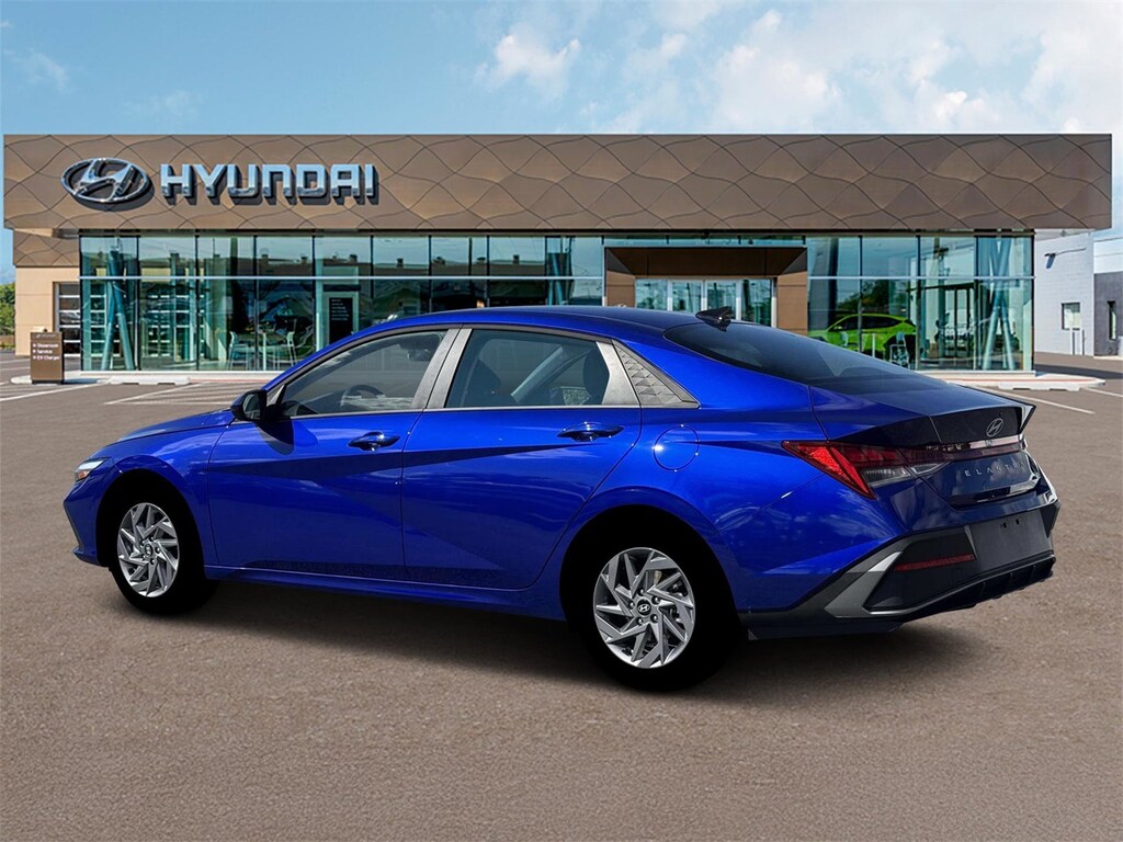 New 2026 Hyundai Elantra Hybrid Blue Sedan