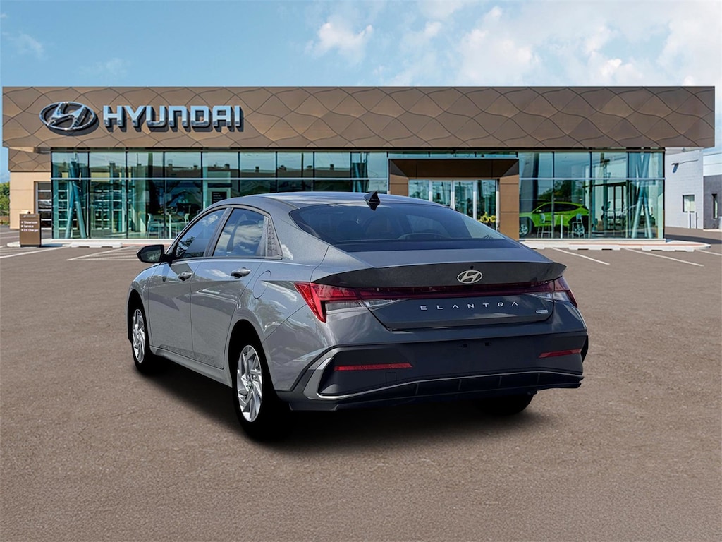 New 2026 Hyundai Elantra Hybrid Blue Sedan