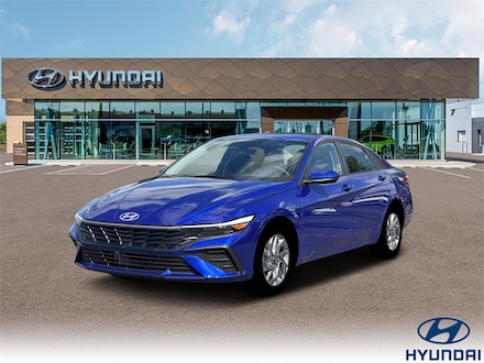 2026 Hyundai Elantra Hybrid Blue Sedan