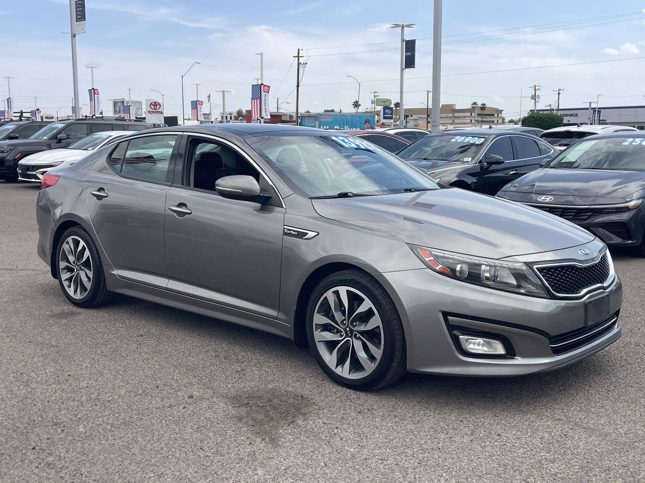 Titanium Silver 2015 Kia Optima SX Turbo Sedan Front-Wheel Drive 6-Speed Automatic