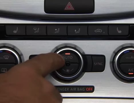 Volkswagen CC climate controls