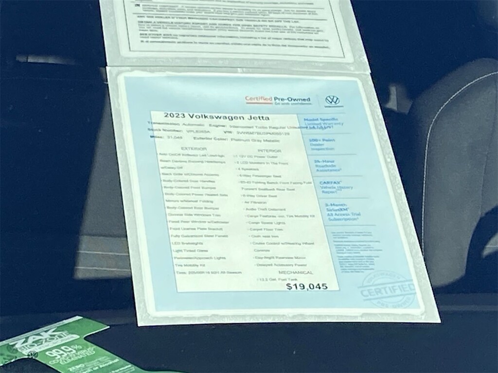 Certified 2023 Volkswagen Jetta 1.5T S Sedan