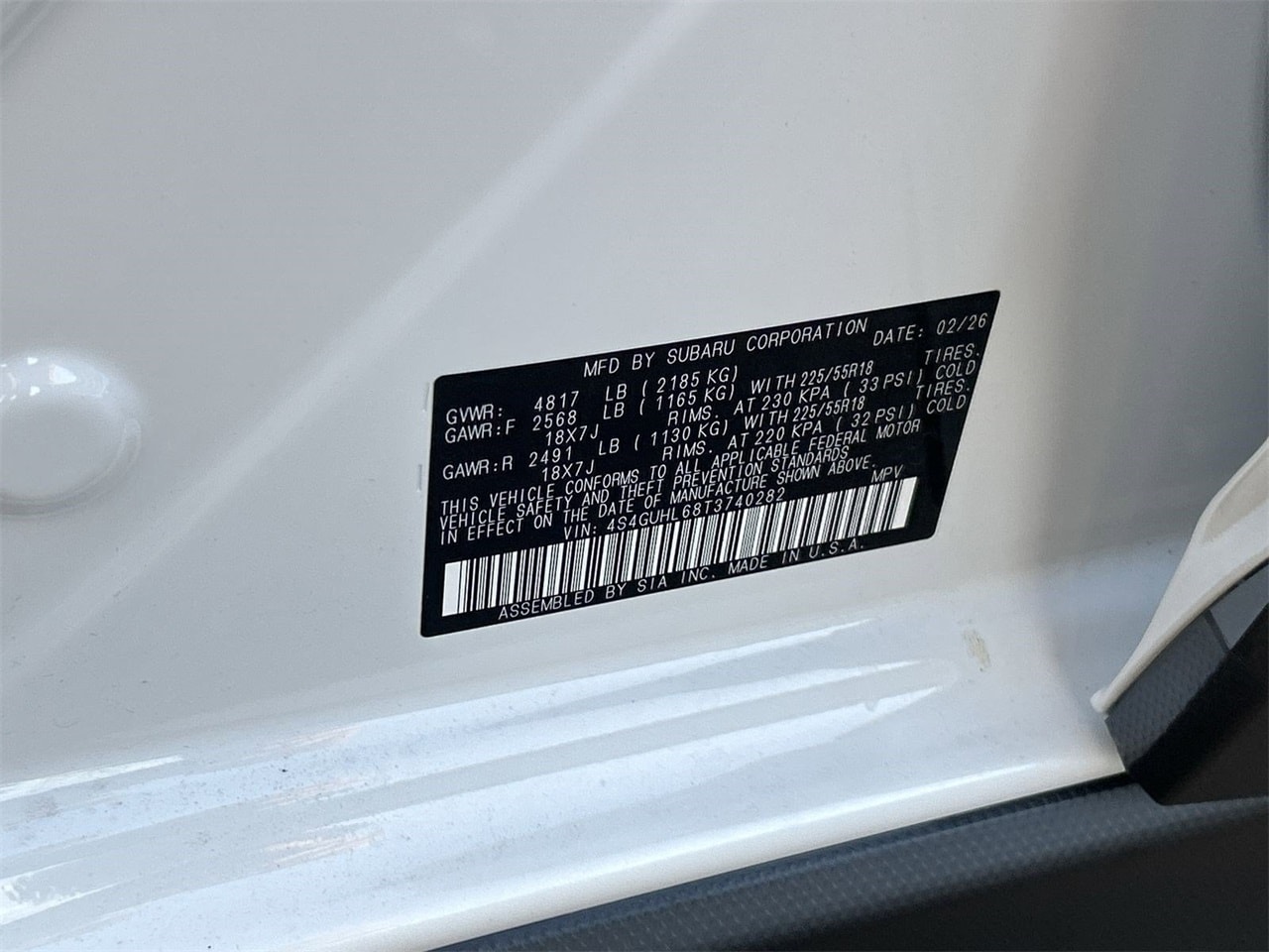 New 2026 Crystal White Pearl Subaru Limited image 27