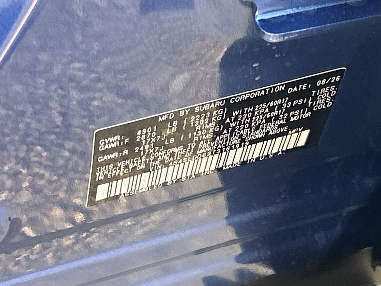 New 2026 Daybreak Blue Pearl Subaru Premium image 28