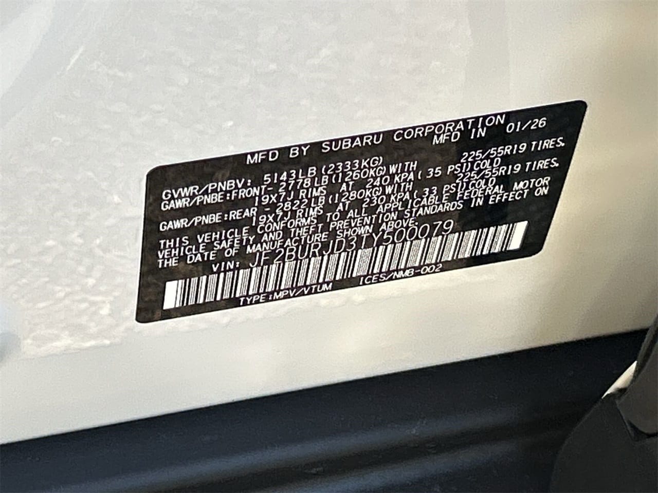 New 2026 Crystal White Pearl Subaru Touring XT image 28