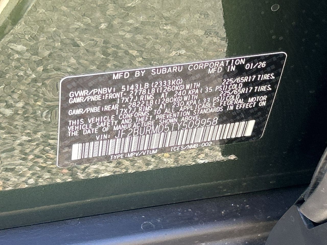 New 2026 Deep Emerald Green Pearl Subaru Wilderness image 28