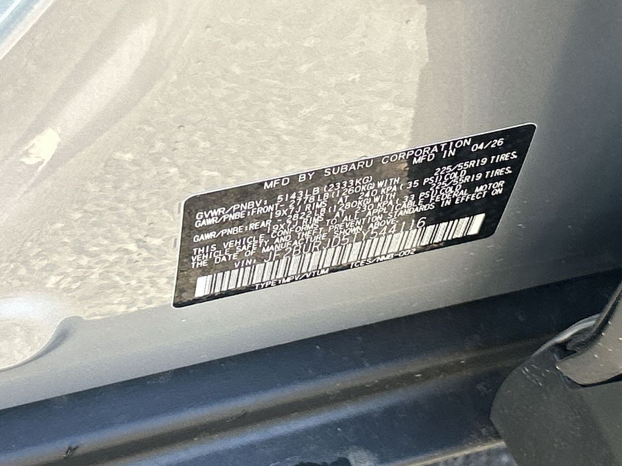 New 2026 Ice Silver Subaru Touring XT image 28