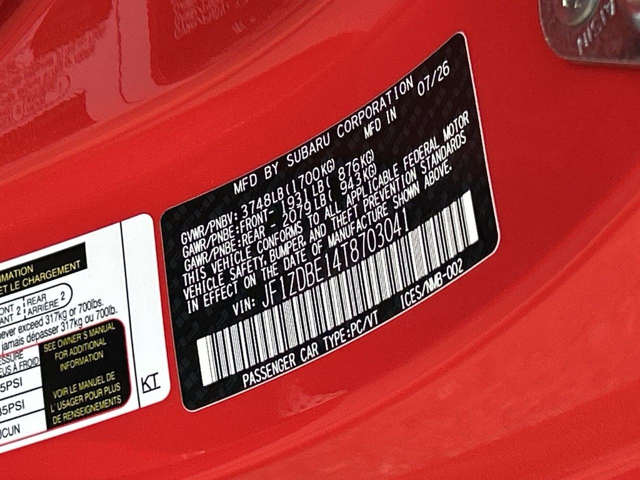 New 2026 Ignition Red Subaru Limited image 27