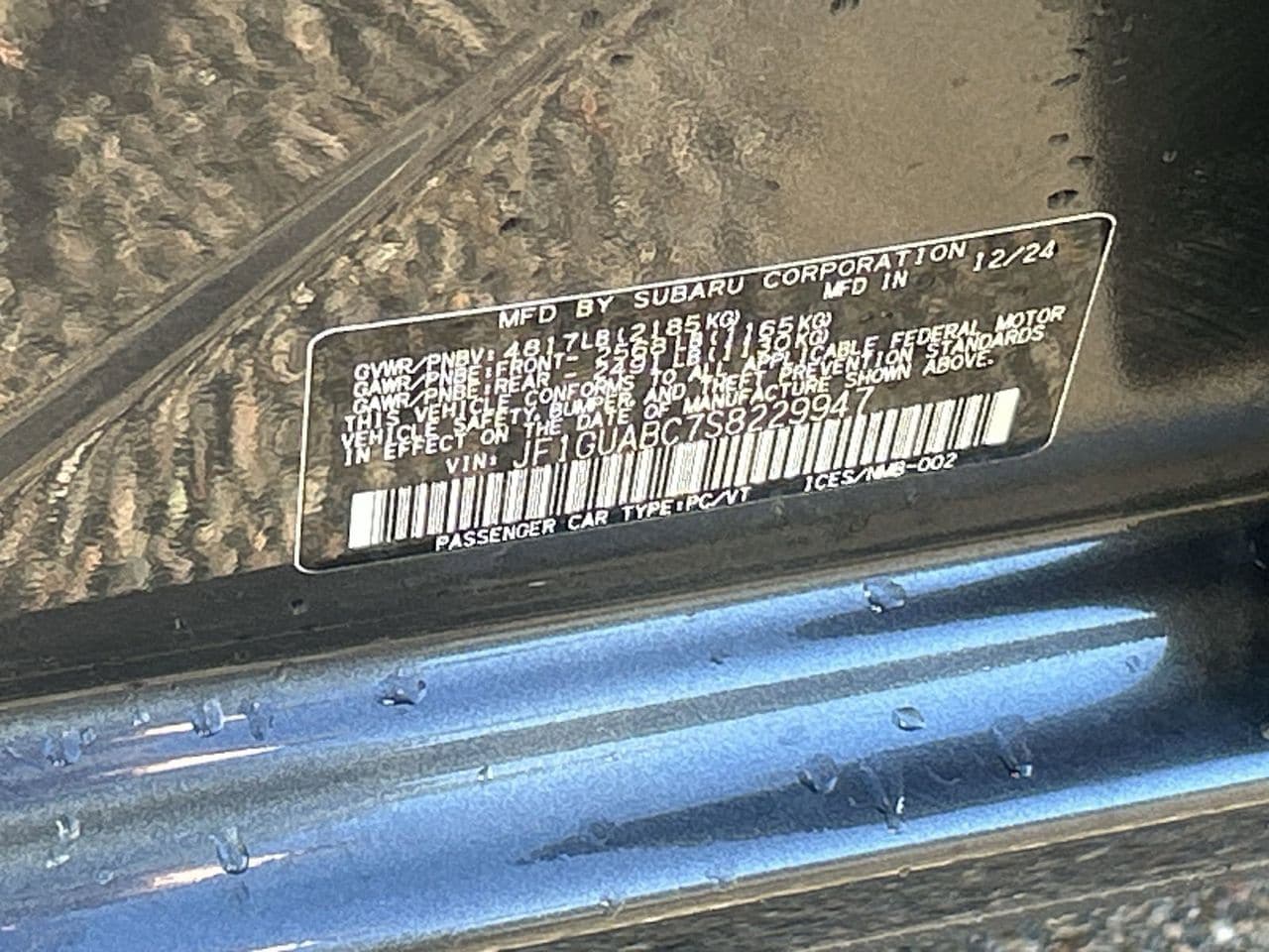 Certified Used 2025 Magnetite Gray Metallic Subaru Base image 28