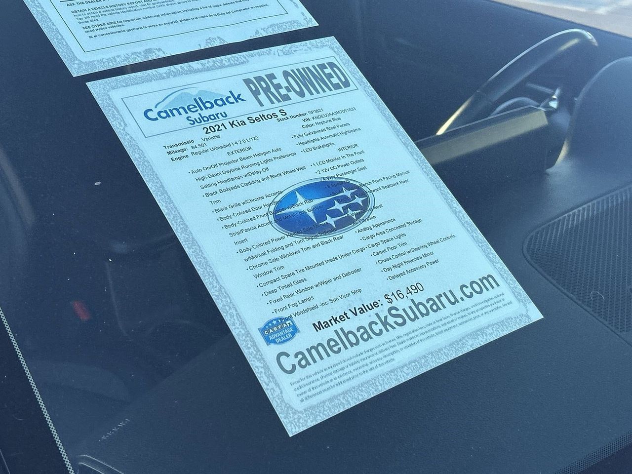 Used 2021 Neptune Blue Kia S image 6