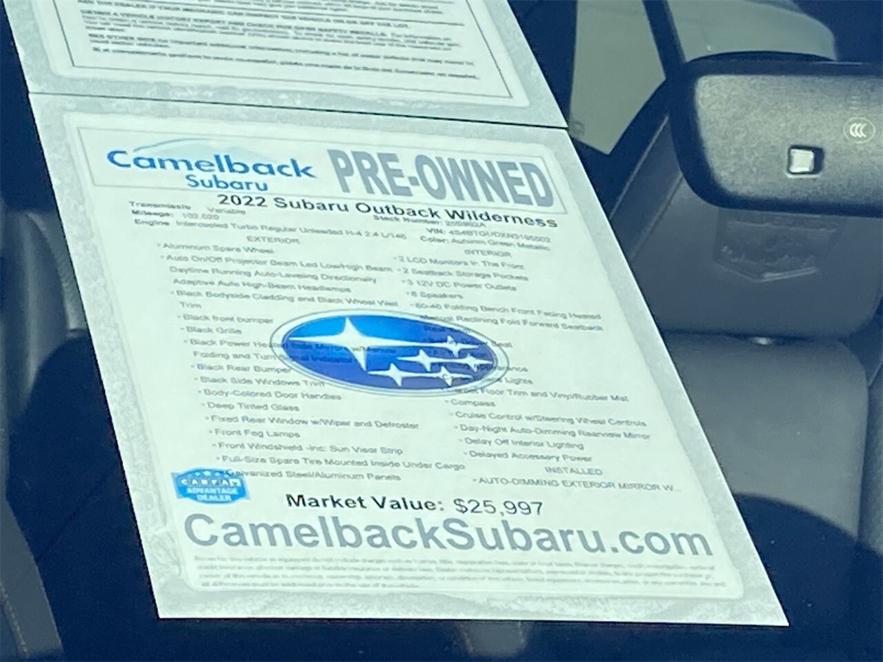 2022 Subaru Outback Wilderness photo 2