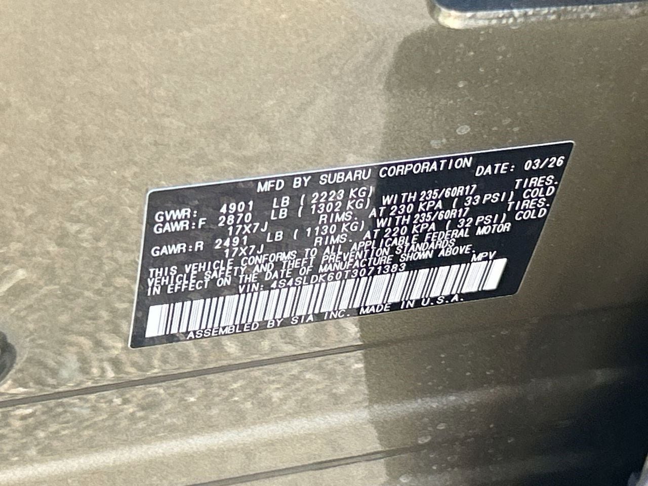 New 2026 Autumn Green Subaru Wilderness image 28