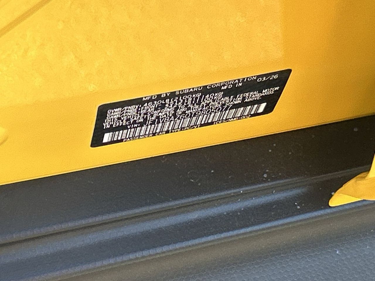 New 2026 Sunrise Yellow Subaru Series.Yellow image 28