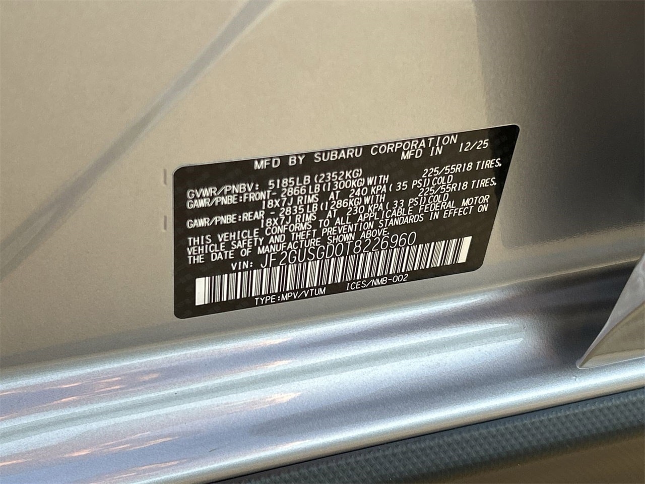 New 2026 Ice Silver Subaru Sport Hybrid image 28