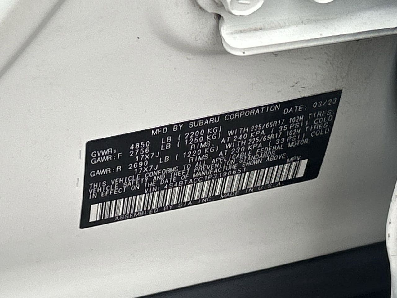 Certified Used 2023 Crystal White Pearl Subaru Premium image 28