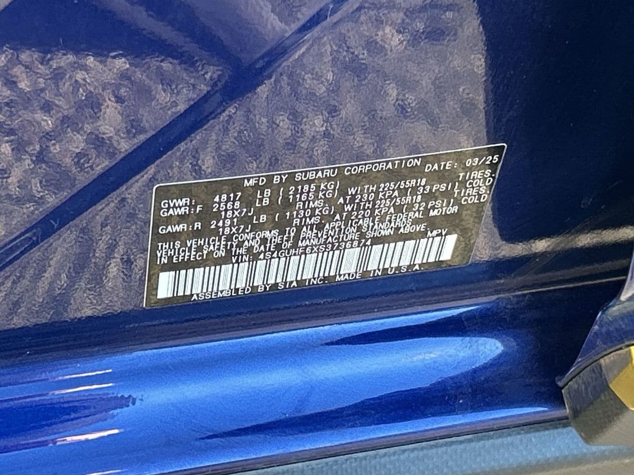 Certified Used 2025 Sapphire Blue Pearl Subaru Sport image 30