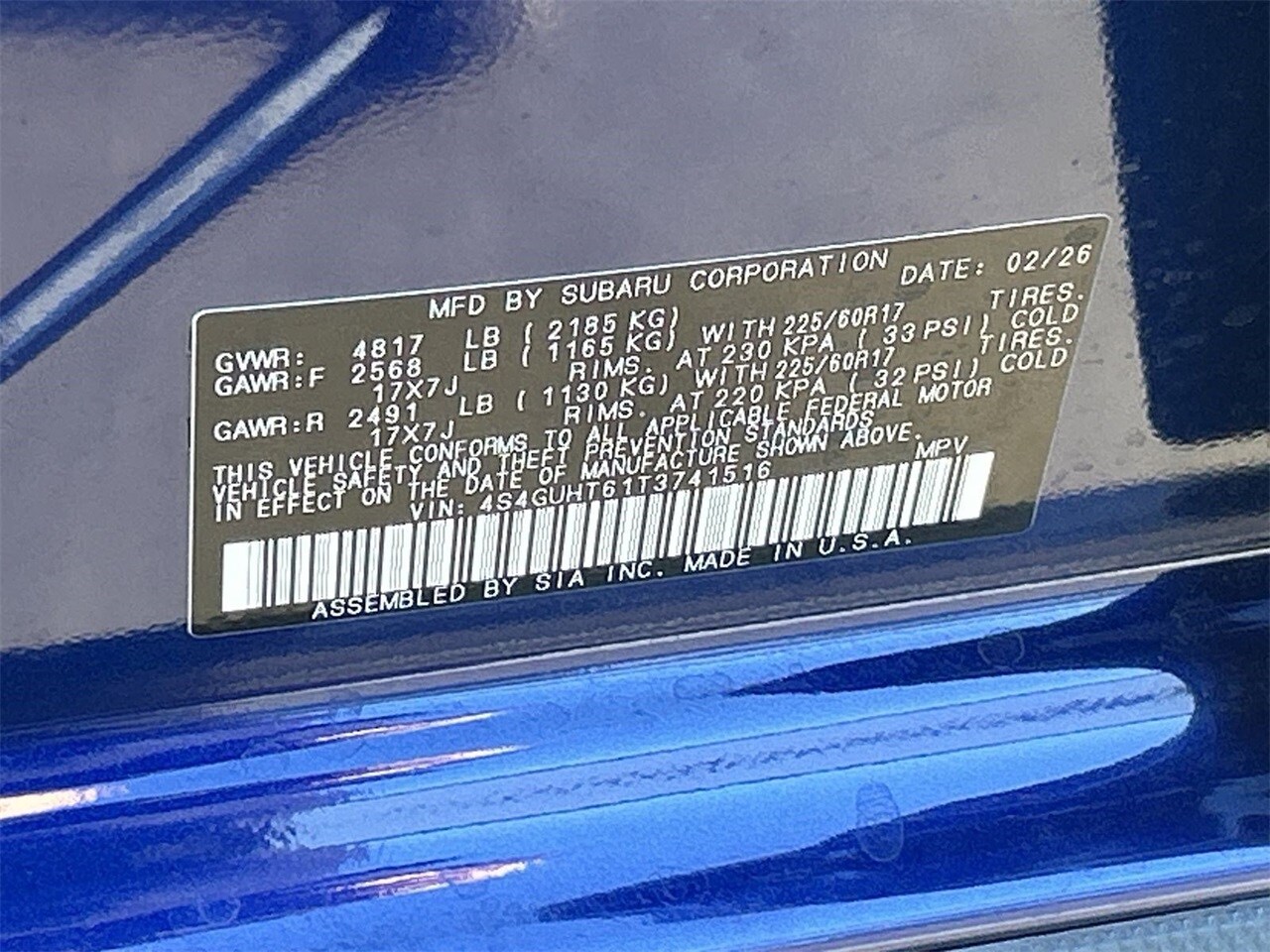 New 2026 Sapphire Blue Pearl Subaru Wilderness image 27