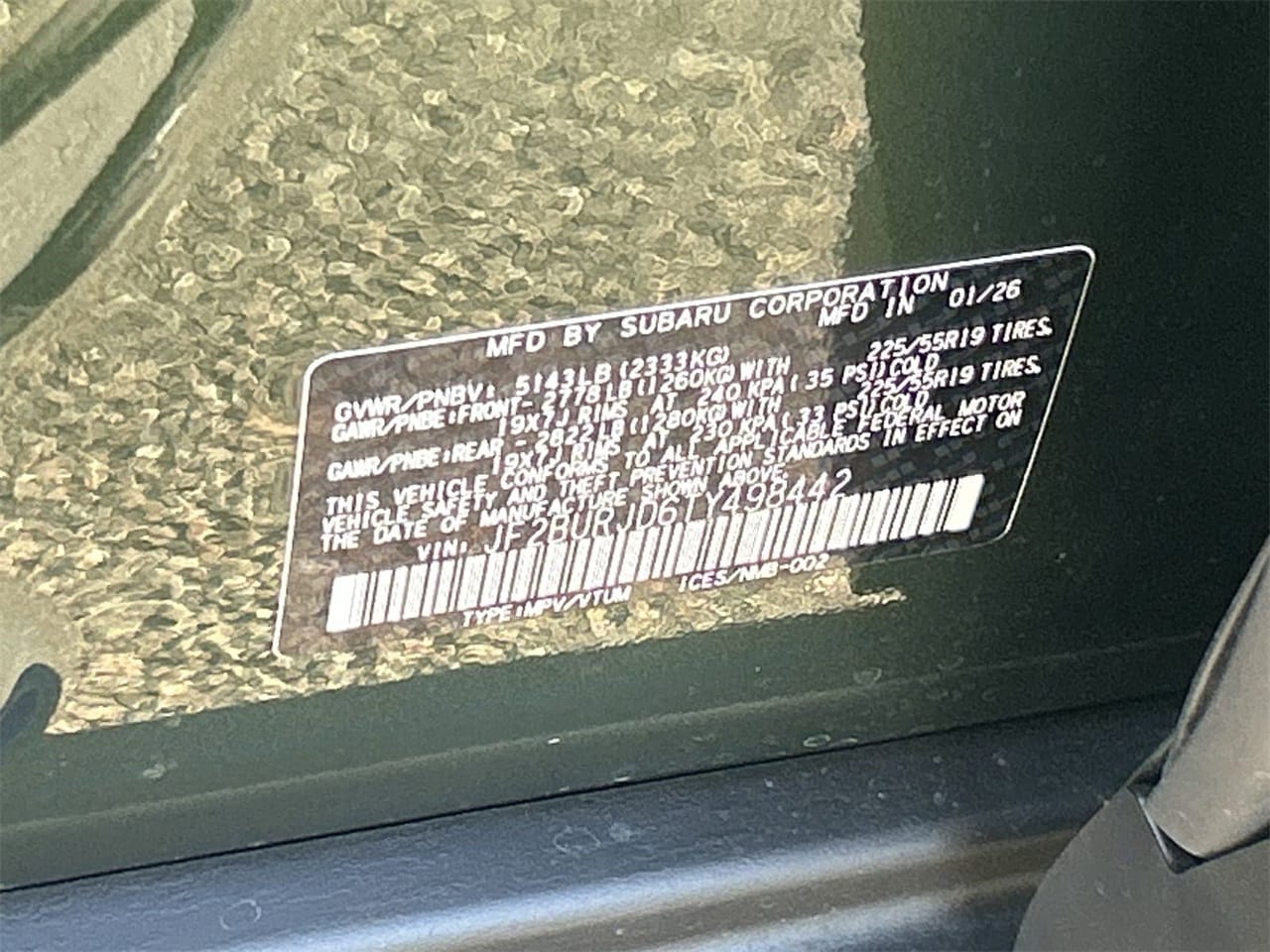 New 2026 Deep Emerald Green Pearl Subaru Touring XT image 28