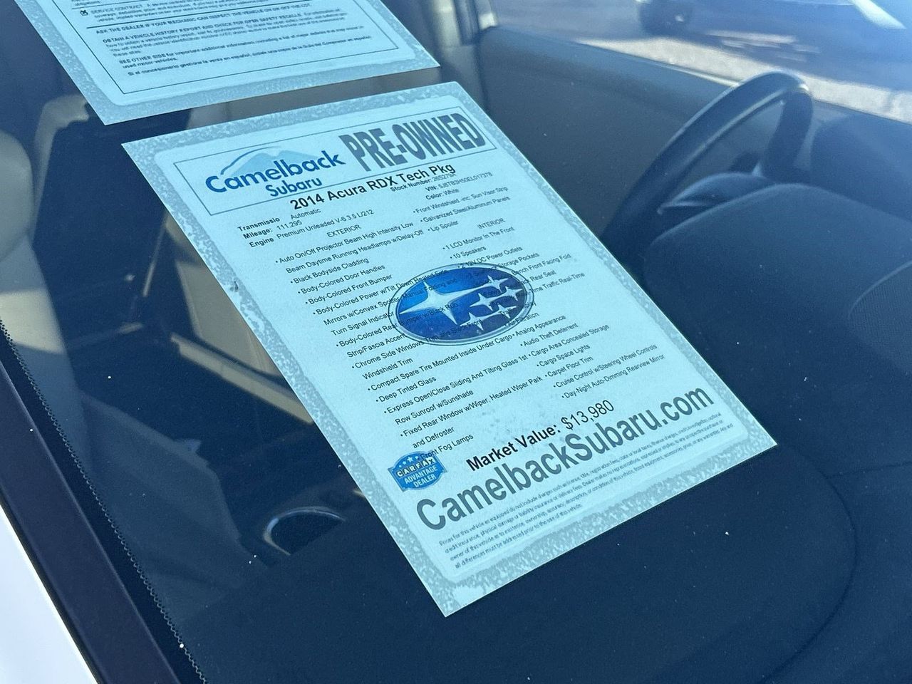 Used 2014 White Acura Technology Package image 6