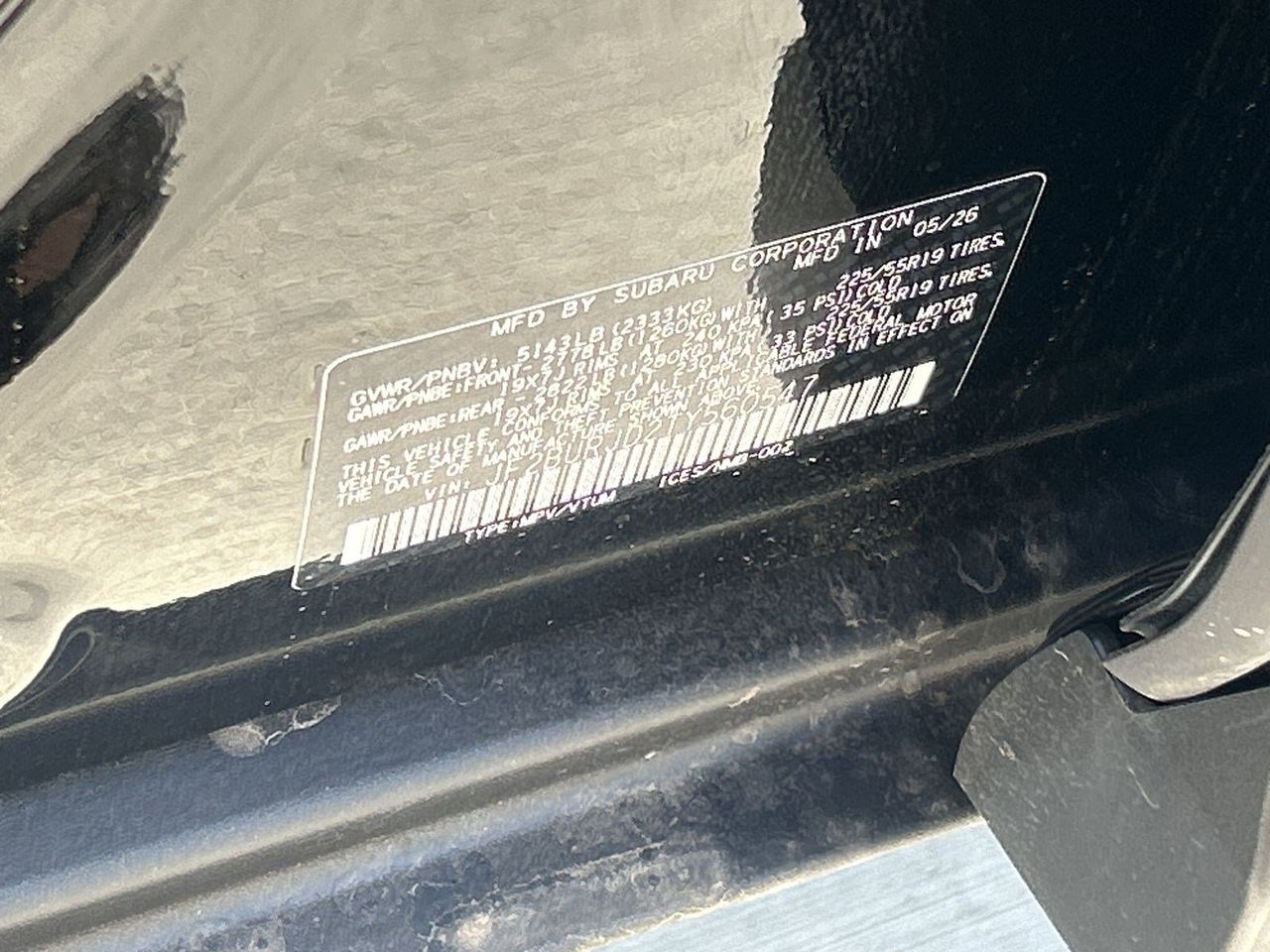 New 2026 Crystal Black Silica Subaru Touring XT image 28