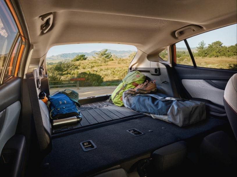 Subaru Crosstrek cargo area with seats down