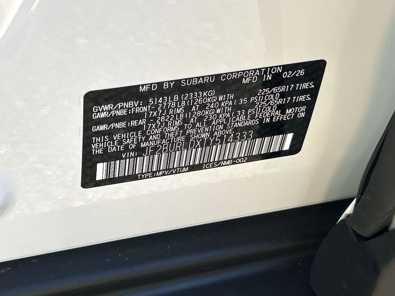 New 2026 Crystal White Pearl Subaru Wilderness image 28