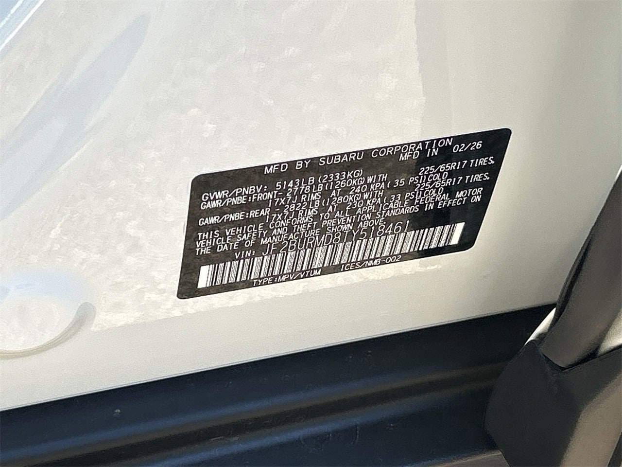 New 2026 Crystal White Pearl Subaru Wilderness image 29