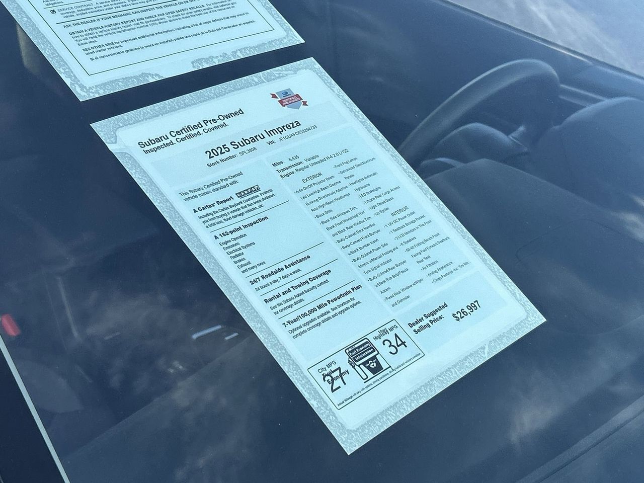 Certified Used 2025 Ice Silver Subaru Sport image 6