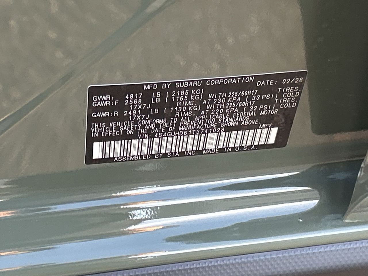 New 2026 Alpine Green Subaru Premium image 27