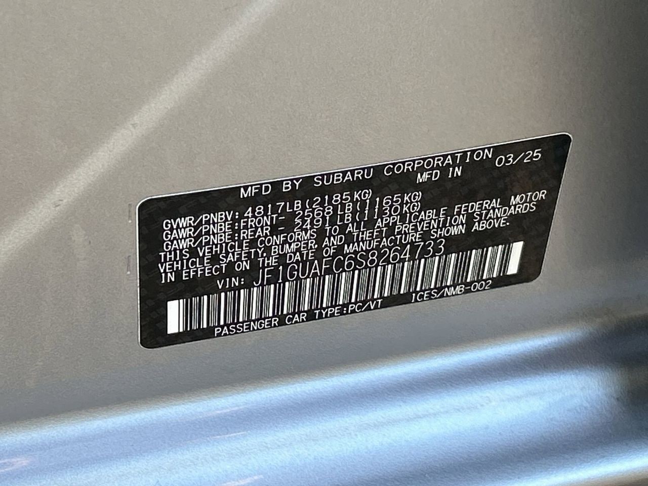 Certified Used 2025 Ice Silver Subaru Sport image 31