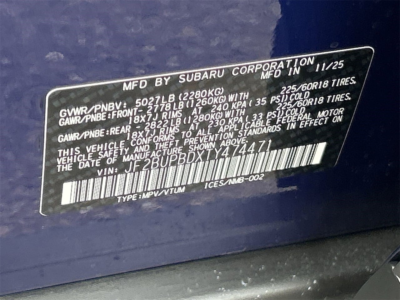 New 2026 Sapphire Blue Pearl Subaru Premium image 28