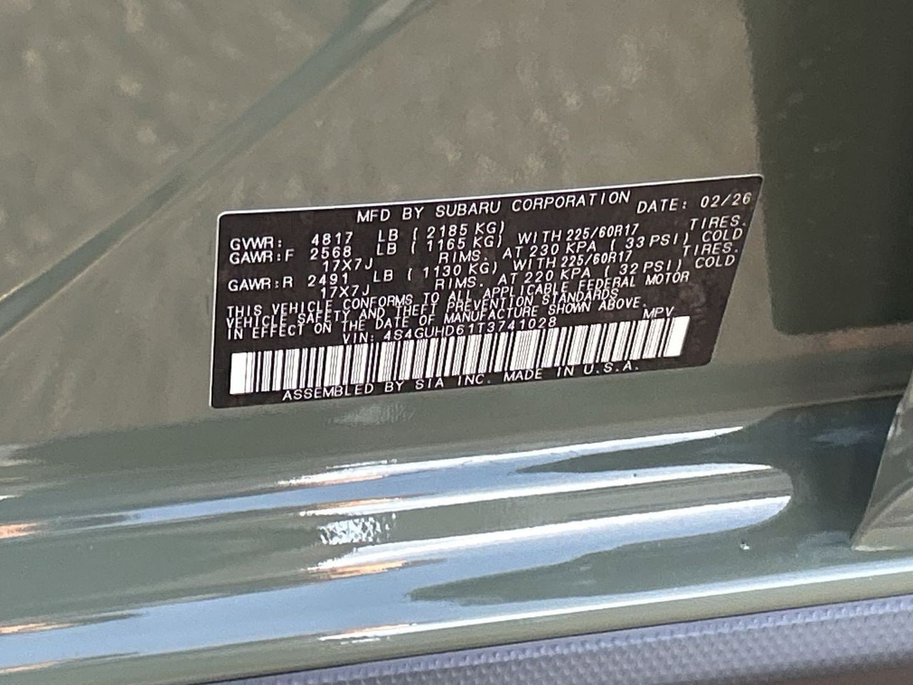 New 2026 Alpine Green Subaru Premium image 27