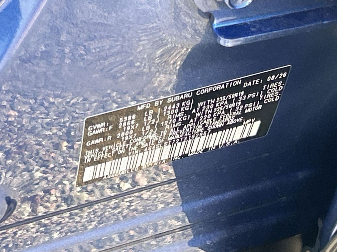 New 2026 Daybreak Blue Pearl Subaru Touring Hybrid image 28