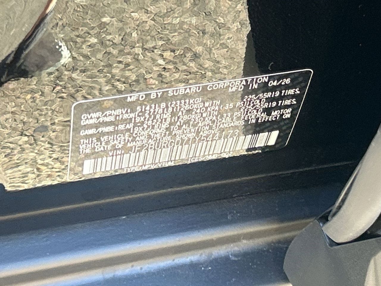 New 2026 Crystal Black Silica Subaru Limited XT image 28
