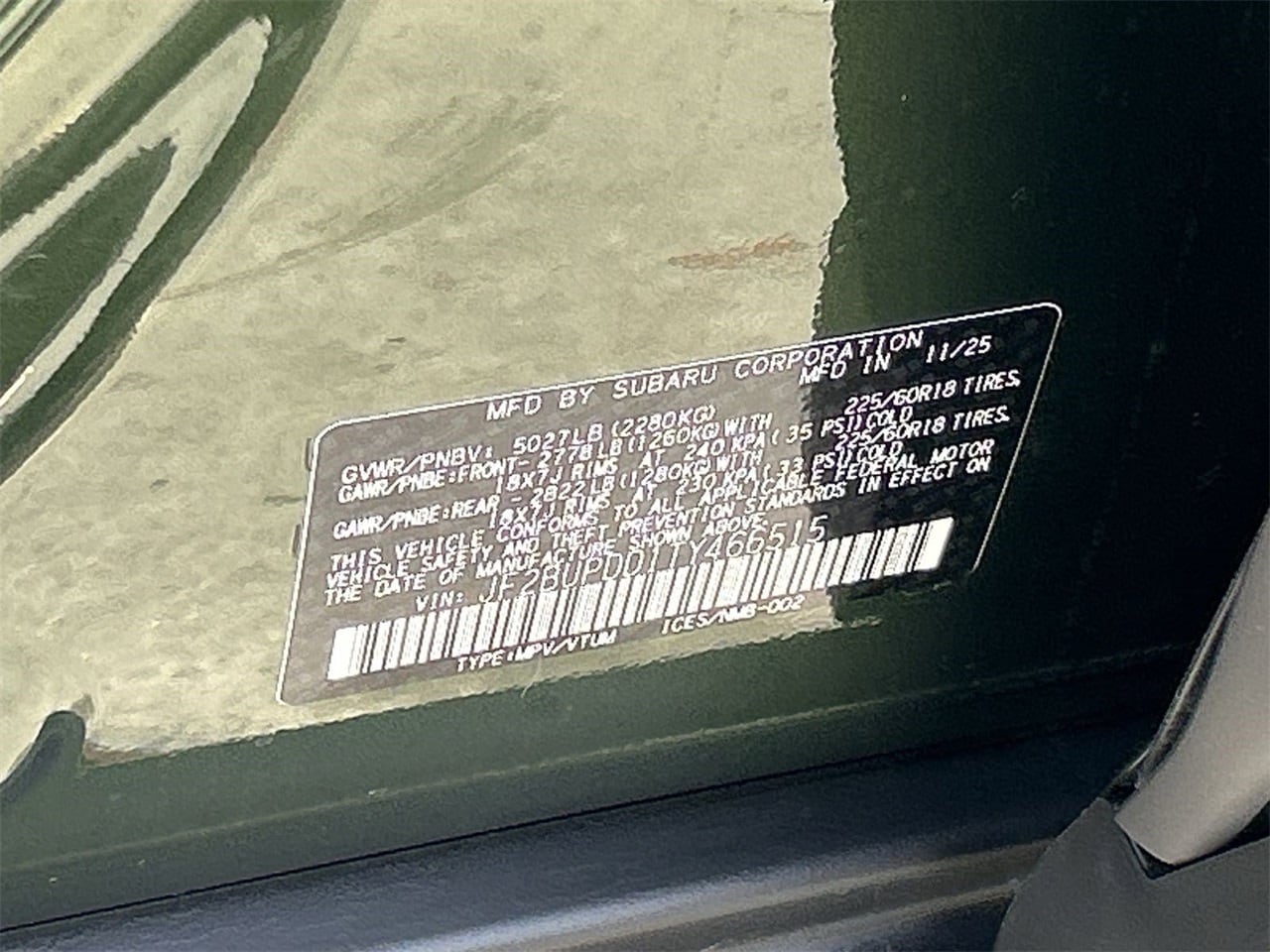 New 2026 Deep Emerald Green Pearl Subaru Limited image 28